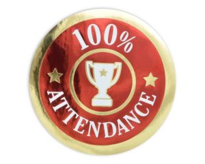 Attendance and Punctuality Stickers - School Merit Stickers