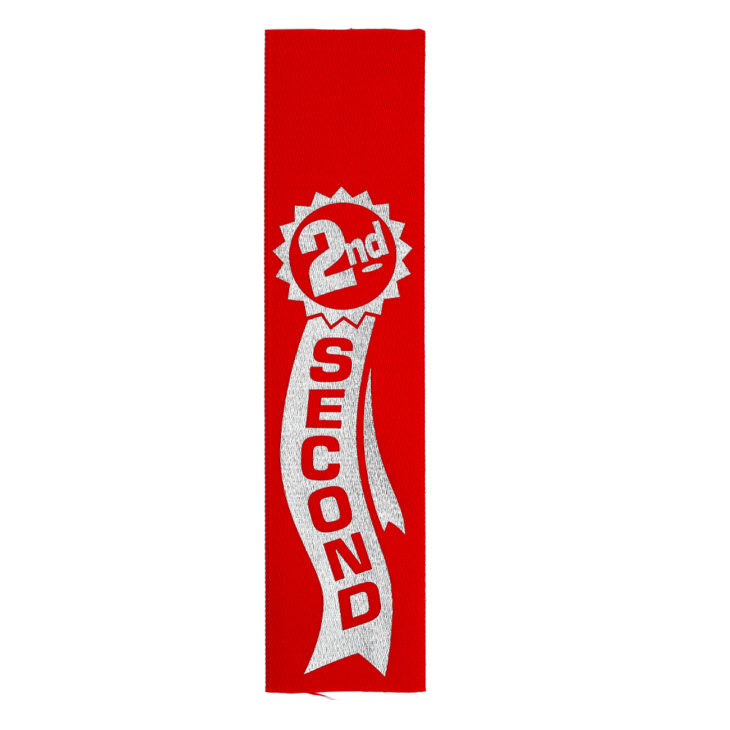 Metallic '2nd' Ribbon - School Merit Stickers