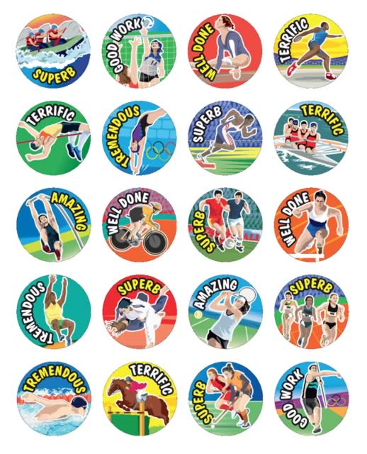 Olympic Sports Classpack School Merit Stickers