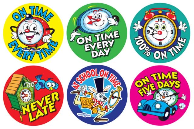 Punctuality 2 Multipack Sticker - School Merit Stickers