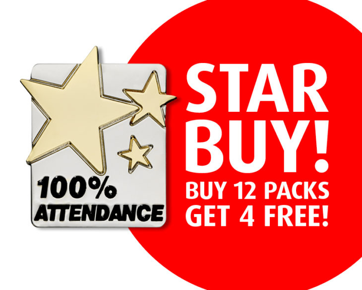 100% Attendance Badge Box - School Merit Stickers - View #5