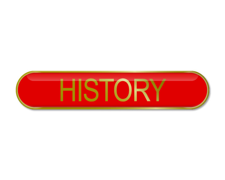History Badge Red - School Merit Stickers