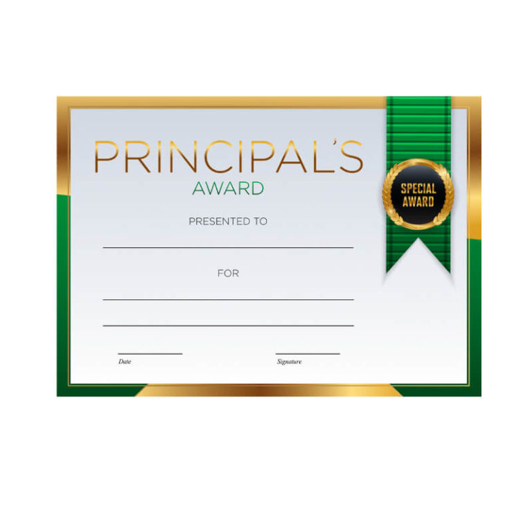 Principal'S Award Certificates School Merit Stickers