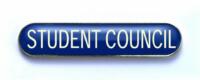 STUDENT COUNCIL badge blue (pack of 5)