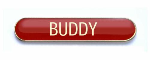 BUDDY badge red (pack of 5)