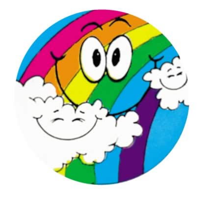 Smiles rainbow sticker