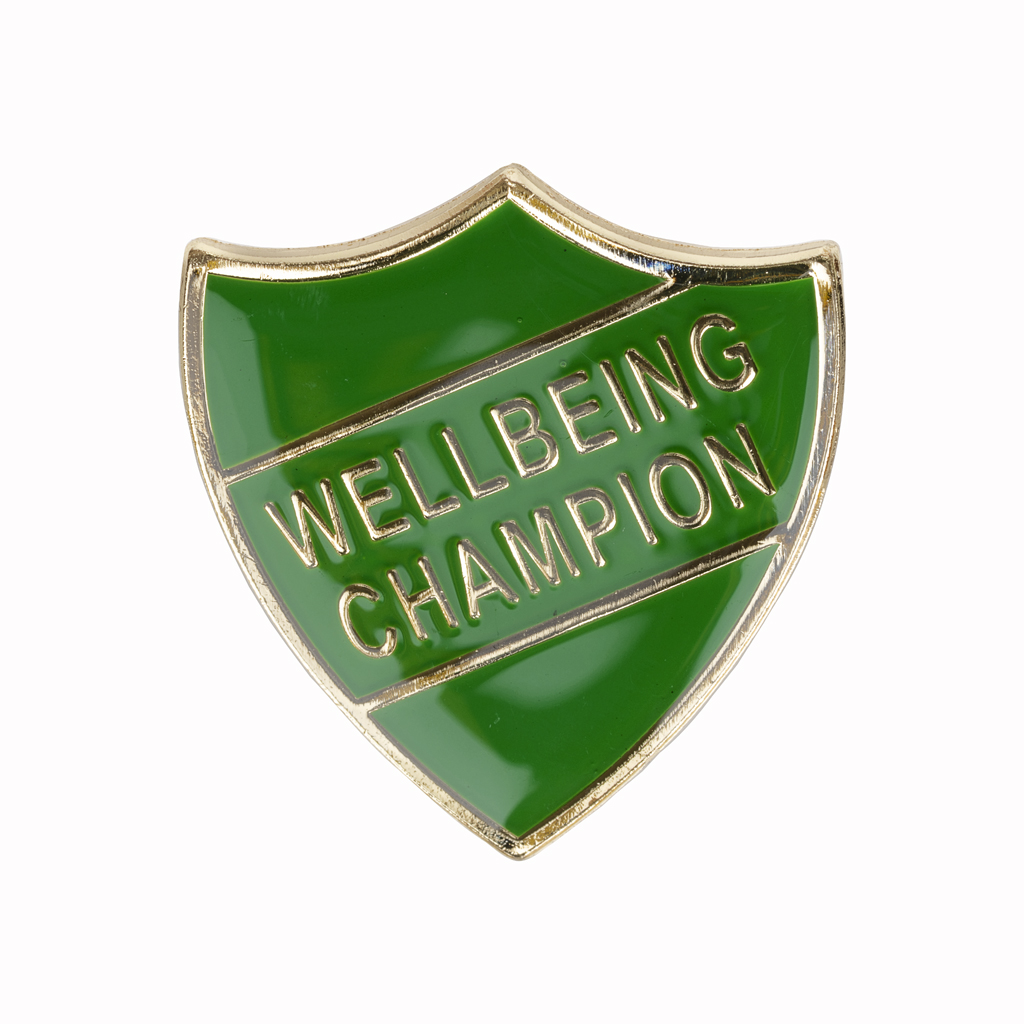 Wellbeing Champion badge Green (pack of 5)