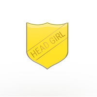 HEAD GIRL badge yellow (pack of 5)