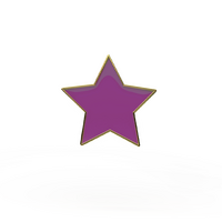 Purple Star  badge (pack of 5)
