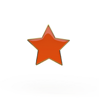 Orange Star  badge (pack of 5)