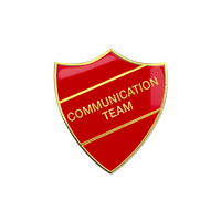 COMMUNICATION TEAM shield badge (pack of 5)