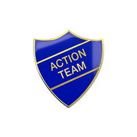 ACTION TEAM shield badge (pack of 5)