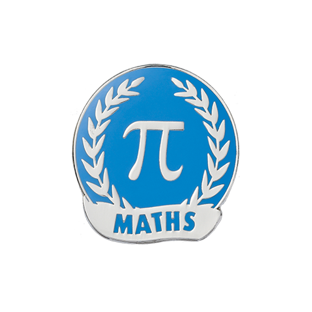 Codingal Math Badges Maths Enamel Badge (Pack Of 5) - School Merit Stickers