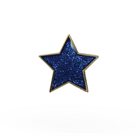 GLITTER STAR enael badge (pack of 5)