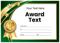 Rosette and stars Customised Certificate